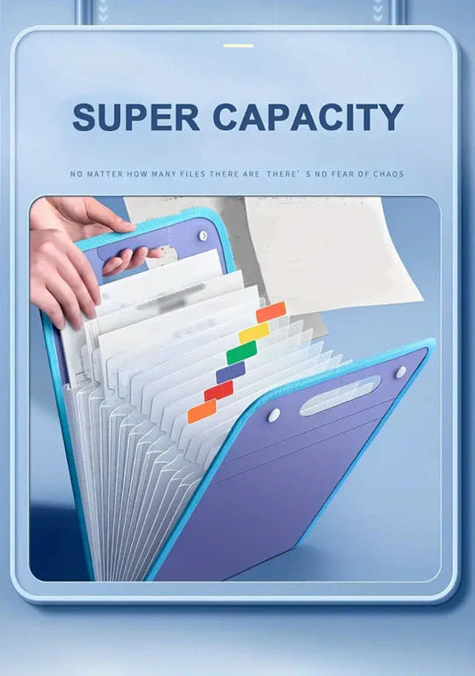 Portable 13 Layer File Folder Bag