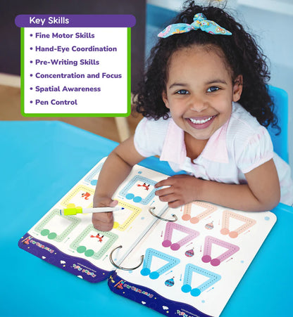 "50% OFF – 68 Pages Reusable Handwriting Tracing Book (2+ Years) + FREE 2000+ Pages Kids’ PDF Worksheets 📚
