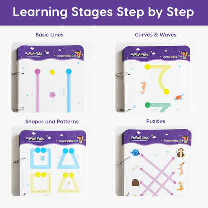 "50% OFF – 68 Pages Reusable Handwriting Tracing Book (2+ Years) + FREE 2000+ Pages Kids’ PDF Worksheets 📚
