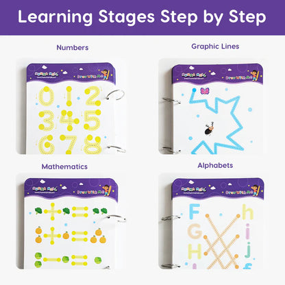 "50% OFF – 68 Pages Reusable Handwriting Tracing Book (2+ Years) + FREE 2000+ Pages Kids’ PDF Worksheets 📚