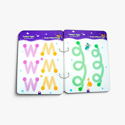 "50% OFF – 68 Pages Reusable Handwriting Tracing Book (2+ Years) + FREE 2000+ Pages Kids’ PDF Worksheets 📚