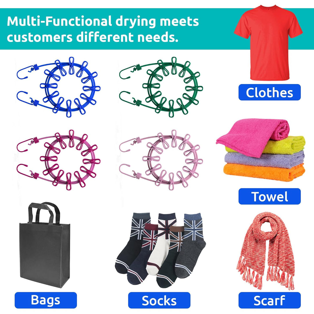 Cloth Drying Rope with Hooks (Buy 1 Get 1 Free)