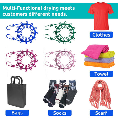 Cloth Drying Rope with Hooks (Buy 1 Get 1 Free)